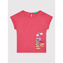 United Colors Of Benetton United Colors Of Benetton Póló 3096G102W Rózsaszín Regular Fit