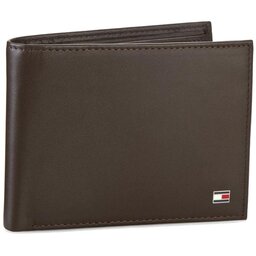 Tommy Hilfiger Duży Portfel Męski Tommy Hilfiger Eton Cc Flap And Coin Pocket AM0AM00652/83362 Brązowy