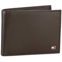 Tommy Hilfiger Velká pánská peněženka Tommy Hilfiger Eton Cc Flap And Coin Pocket AM0AM00652/83362 Hnědá