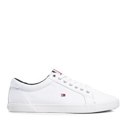 Tommy Hilfiger Laisvalaikio batai Tommy Hilfiger Iconic Long Lace Sneaker FM0FM01536 Balta