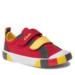 Clarks Trampki Clarks Foxing Lo K 261665707 S Red Combi