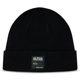 Alpha Industries Czapka Alpha Industries Label Beanie 118934 Black 03