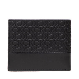 

Велике Чоловіче Портмоне Calvin Klein Subtle Mono Bifold SCc W/Coin K50K509626 01I, Чорний