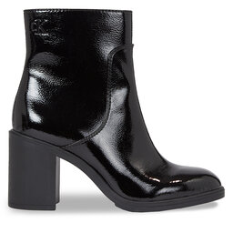 Calvin Klein Jeans Botine Calvin Klein Jeans Mid Block Heel Boot Naplak Wn YW0YW01258 Negru