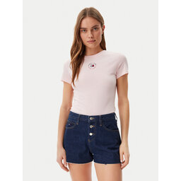 Tommy Jeans Tommy Jeans Футболка Essential DW0DW20316 Рожевий Slim Fit