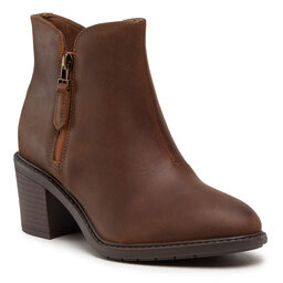 Clarks Stövletter Clarks Scene Zip 261637684 Dark Tan Leather