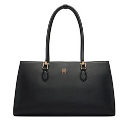 Tommy Hilfiger Handtasche Tommy Hilfiger Th Grace Satchel AW0AW18750 Schwarz