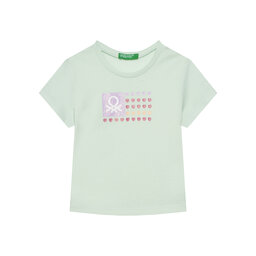 United Colors Of Benetton United Colors Of Benetton Póló 3I1XG10HU Zöld Regular Fit