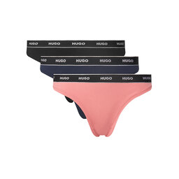 HUGO HUGO Набір з 3 пар стрінгів Triplet Thong Stripe 50545680 Кольоровий
