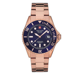 Swiss Alpine Military Часовник Swiss Alpine Military 7053.1165 Rose Gold/Navy