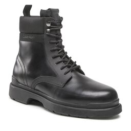 Calvin Klein Csizma Calvin Klein Lace Up Boot Mix HM0HM00862 Ck Black BEH