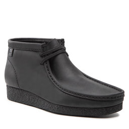 Clarks Schnürschuhe Clarks Shacre Boot 261594407 Black Leather