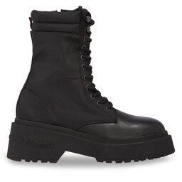 Tommy Jeans Polokozačky Tommy Jeans Tjw Lace Up Padded Boot EN0EN02405 Černá