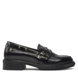 Tommy Hilfiger Loafersy Tommy Hilfiger Nautical Eyelets FW0FW08148 Czarny