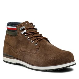 Tommy Hilfiger Ghete Tommy Hilfiger Outdoor Hilfiger Suede Boot FM0FM04200 Cocoa GT6
