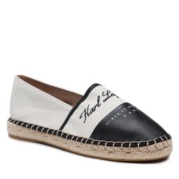 KARL LAGERFELD Alpargatas KARL LAGERFELD KL80123 White Lthr & Textile W/Black