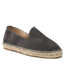 Manebi Espadrilky Manebi Suede Flat Espadrilles W 1.0 C0 Carbon Grey