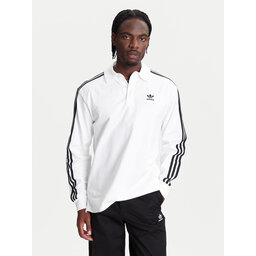 adidas adidas Polo marškinėliai adicolor Rugby IZ2459 Balta Regular Fit