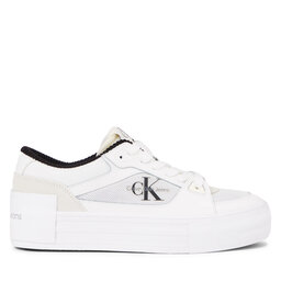 

Снікерcи Calvin Klein Jeans Bold Vulc Flatf Laceup Lth Mix YW0YW01174 Bright White/Black YBR, Білий