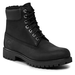 Timberland Schnürstiefeletten Timberland 6 In Premium Fur/Warm Lin TB0A2E2P0011 Black Nubuck