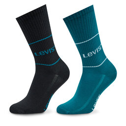 Levi's® Súprava 2 párov vysokých dámskych ponožiek Levi's® 701210567 Ocean Depths