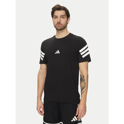 adidas adidas Marškinėliai Future Icons 3-Stripes JD4877 Juoda Regular Fit