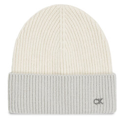 Calvin Klein Mütze Calvin Klein Metal Two-Tone Chunky K60K612598 Écru