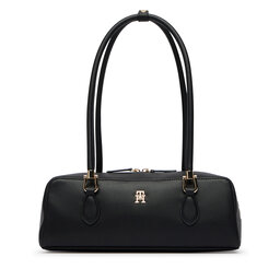 Tommy Hilfiger Handtasche Tommy Hilfiger Th Grace Shoulder Bag AW0AW18748 Schwarz