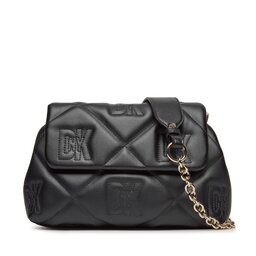 DKNY Handväska DKNY Crosstown Md Flap Cb R33EKY50 Blk/Gold BGD
