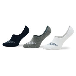 Emporio Armani Set de 3 perechi de șosete scurte pentru bărbați Emporio Armani 306227 3R234 51736 Marin/Bian/Grigiomel