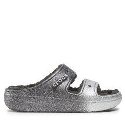 

Шльопанці Crocs Classic Cozzzy Glitter Sandal 208124 Black/Silver, Срібний