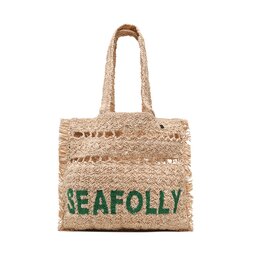 Seafolly Ročna torba Seafolly Logo Woven Tote 71927-BG Natural