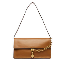 Tommy Hilfiger Handtasche Tommy Hilfiger Crest Leather Conv Shoulder Bag AW0AW19015 Braun