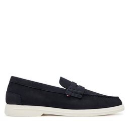 Tommy Hilfiger Mokaszin Tommy Hilfiger Nubuck P Loafer FM0FM05350 Sötétkék