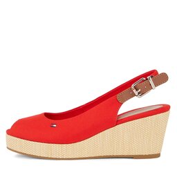 

Еспадрильї Tommy Hilfiger Iconic Elba Sling Back Wedge FW0FW04788 Fierce Red XND, Червоний