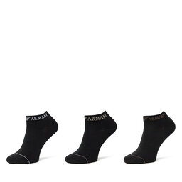 Emporio Armani Vyriškų trumpų kojinių komplektas (3 poros) Emporio Armani EM000550 AF12276 MC061 Juoda