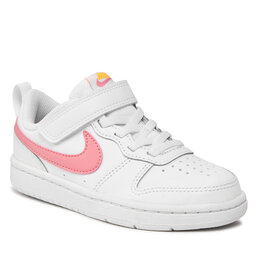

Взуття Nike Court Borough Low 2 (Psv) BQ5451 124 White/Coral Chalk/Laser Orange, Білий