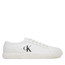 Calvin Klein Jeans Sneakers aus Stoff Calvin Klein Jeans Ess Vulc Low Cv Mg Wn YW0YW01762 Weiß