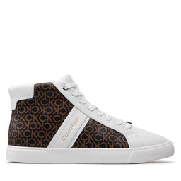 

Снікерcи Calvin Klein Low Profile High Top-Mono HW0HW01270 White/Brown Mono WHT, Білий