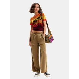 Desigual Desigual Majica Dubai 24SWTK87 Oranžna Regular Fit