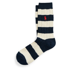 Polo Ralph Lauren Високі жіночі шкарпетки Polo Ralph Lauren Rugby Cable 455942322002 Navy