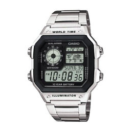 Casio Uhr Casio AE-1200WHD-1AVEF Silver/Silver