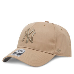 47 Brand Kepurė su snapeliu 47 Brand MLB New York Yankees Raised Basic '47 MVP B-RAC17CTP Chaki