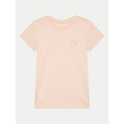 Calvin Klein Jeans Calvin Klein Jeans Póló Signage IG0IG02624 Rózsaszín Slim Fit