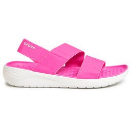

Босоніжки Crocs Literide Streach Sandal W 206081 Electric Pink/Almost White, Рожевий