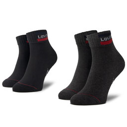 Levi's® Unisex trumpų kojinių komplektas (2 poros) Levi's® 37157-0148 Mid Grey/Black