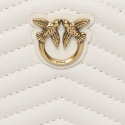 

Великий жіночий гаманець Pinko Ryder Zip Around 100250 A0GK Bianco Seta/Antique Z14Q, Білий