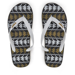 Kappa Žabky Kappa 371D2UW White - Black - Green Military Barevná