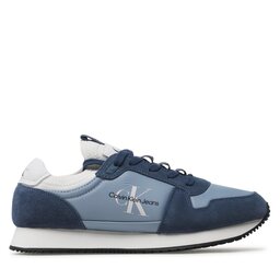 

Снікерcи Calvin Klein Jeans Runner Sock Laceup Ny-Lth YM0YM00553 Iceland Blue/Dark Denim/White 0G1, Голубий