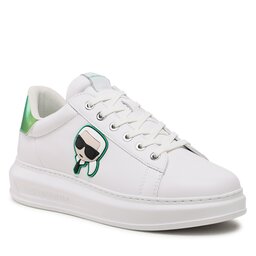 KARL LAGERFELD Superge KARL LAGERFELD KL52530G White Lthr w/Green
